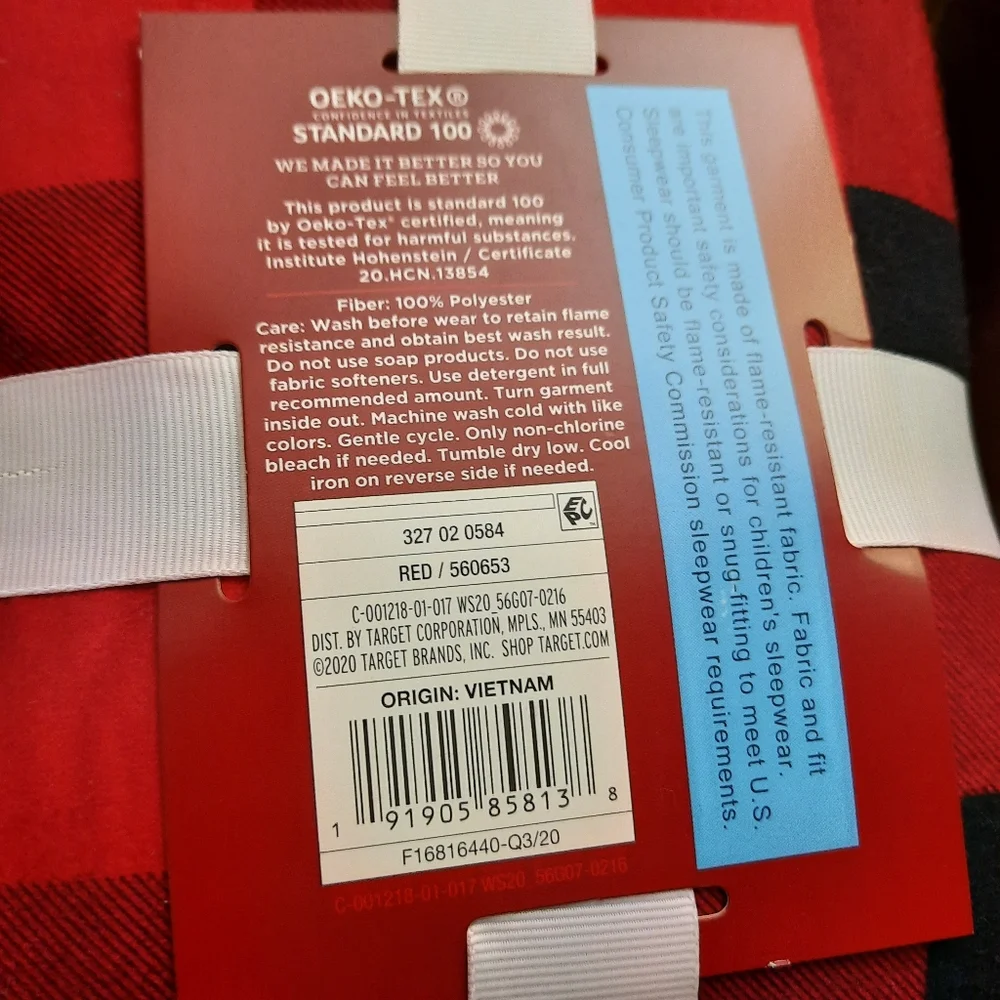 Target Wondershop Holiday Buffalo Check Flannel Pajama Nightgown Christmas